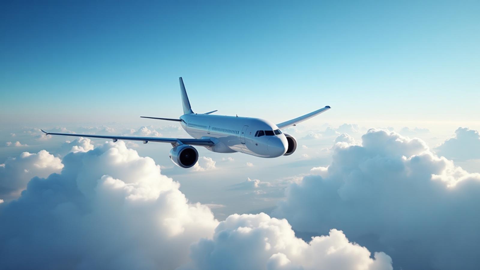 Casal viajando de avião após comprar passagem aérea com desconto